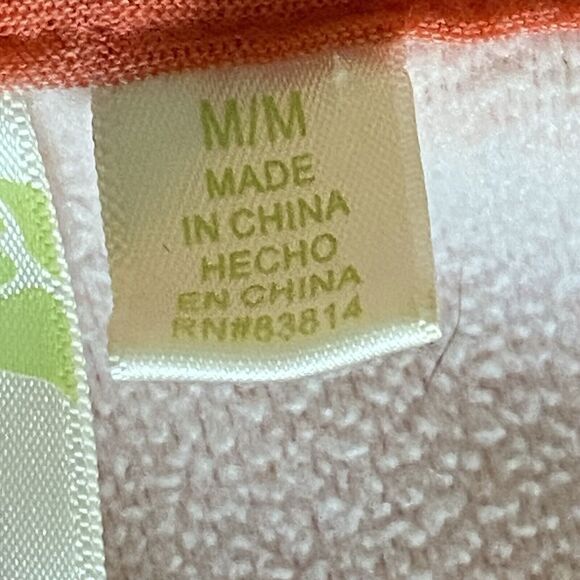 Green Tea Sweatshirt Womens M Pullover Mock Cowl Neck Pocket Mineral Wash Orange - Picture 3 of 9